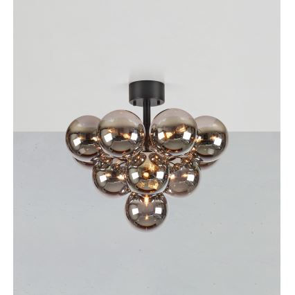 Markslöjd 108845 - Повърхностно монтиран полилей MERLOT 13xG9/18W/230V Ø 56 cm черен/димчат