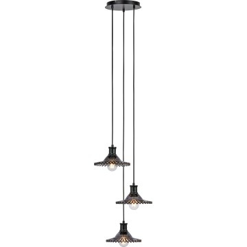 Markslöjd 108853 - Пендел NOVIA 3xE27/40W/230V черен/опушен