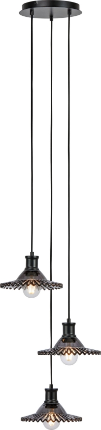 Markslöjd 108853 - Пендел NOVIA 3xE27/40W/230V черен/опушен