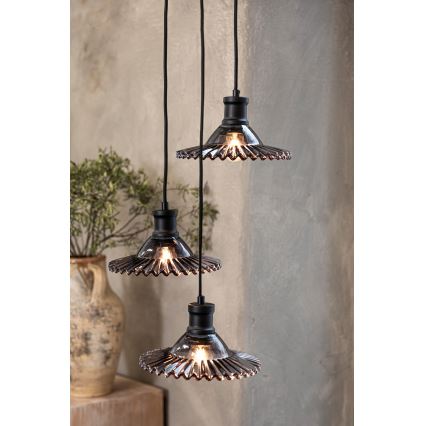 Markslöjd 108853 - Пендел NOVIA 3xE27/40W/230V черен/опушен