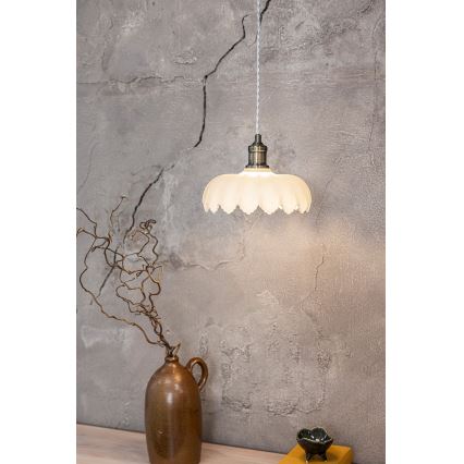 Markslöjd 108857 - Пендел KURAGE 1xE27/40W/230V месинг/бял