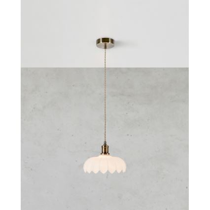 Markslöjd 108857 - Пендел KURAGE 1xE27/40W/230V месинг/бял