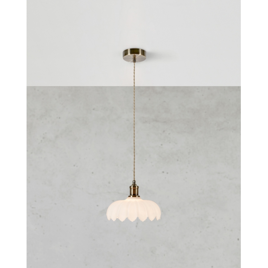 Markslöjd 108857 - Пендел KURAGE 1xE27/40W/230V месинг/бял