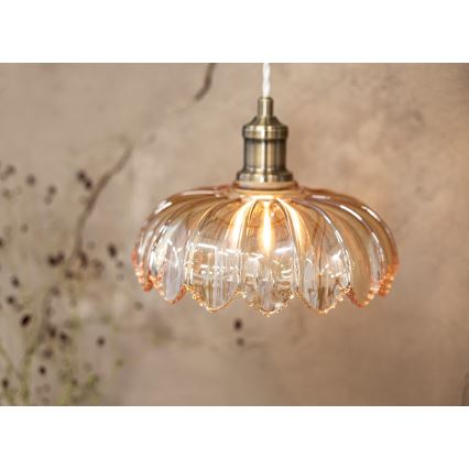 Markslöjd 108858 - Пендел KURAGE 1xE27/40W/230V месинг/опушен бежов