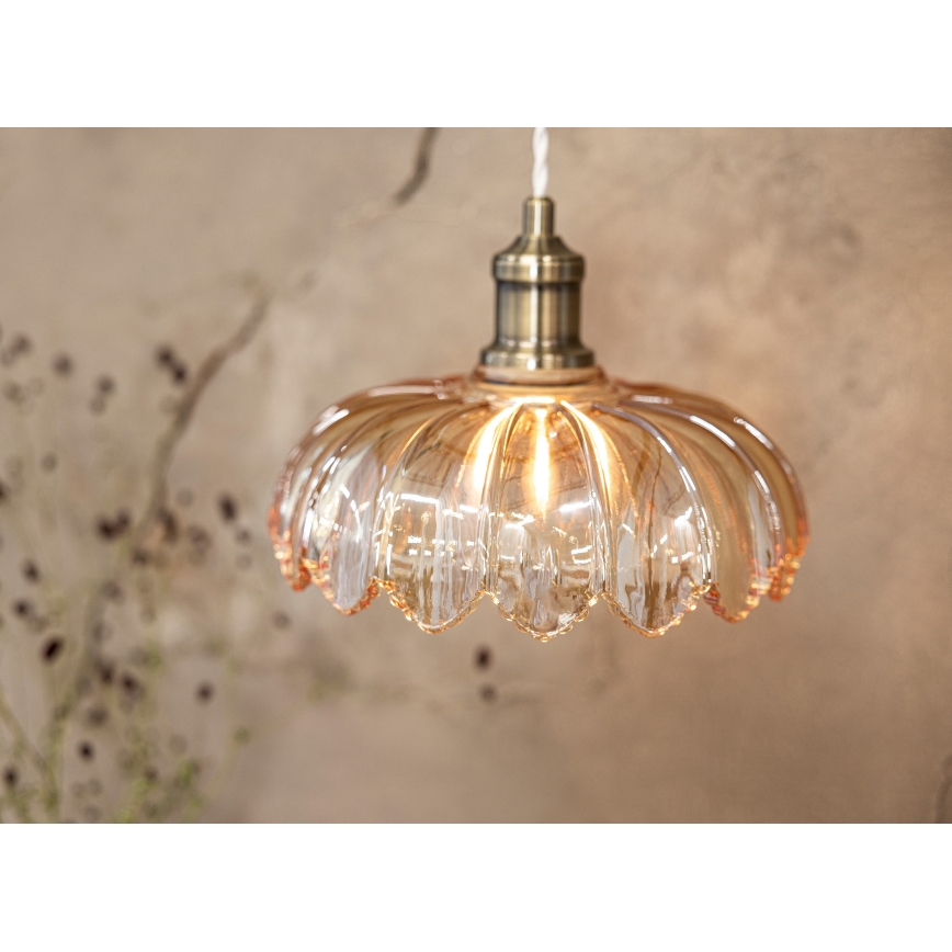 Markslöjd 108858 - Пендел KURAGE 1xE27/40W/230V месинг/опушен бежов