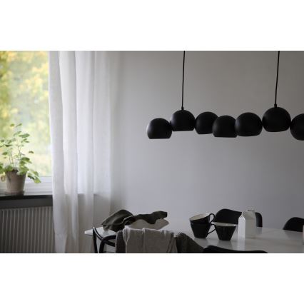 Markslöjd 108860 - Пендел CUPOLO 7xE14/40W/230V черен