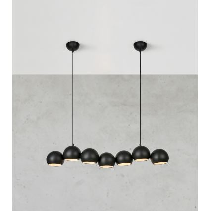 Markslöjd 108860 - Пендел CUPOLO 7xE14/40W/230V черен