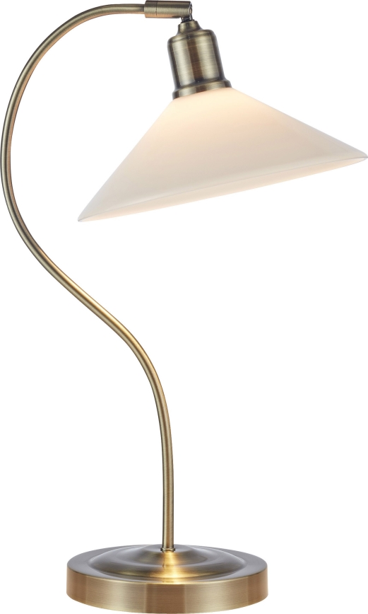 Markslöjd 108863 - Настолна лампа VELA 1xE27/40W/230V месинг/бял