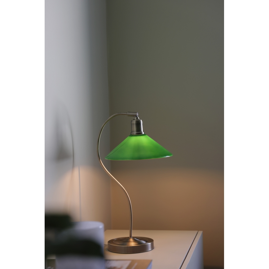 Markslöjd 108864 - Настолна лампа VELA 1xE27/40W/230V месинг/зелен