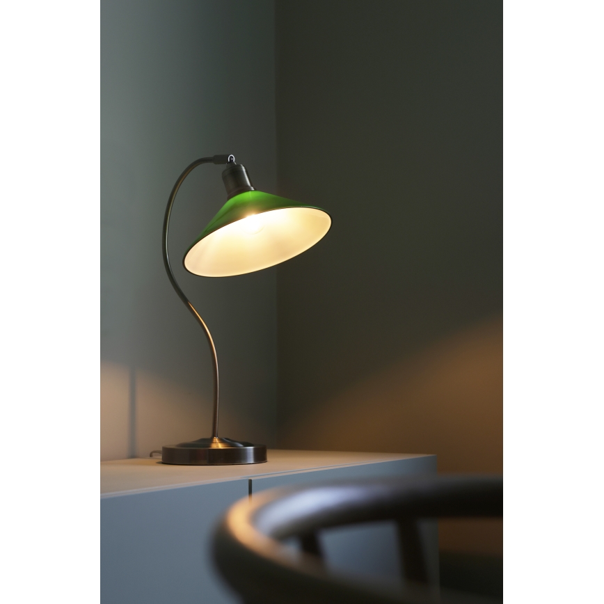 Markslöjd 108864 - Настолна лампа VELA 1xE27/40W/230V месинг/зелен
