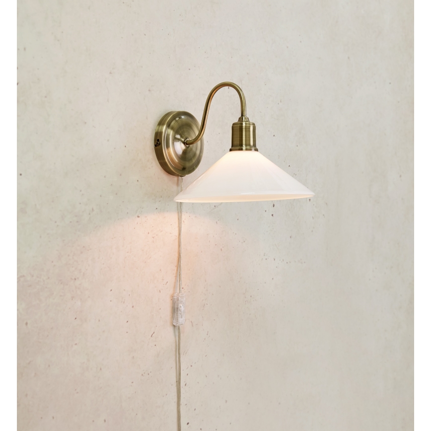 Markslöjd 108865 - Аплик VELA 1xE27/40W/230V месинг/бял