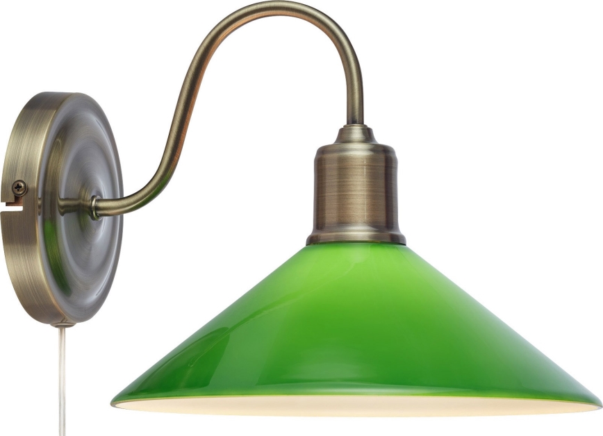 Markslöjd 108866 - Аплик VELA 1xE27/40W/230V месинг/зелен