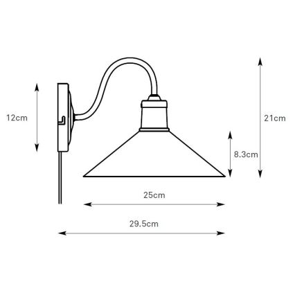 Markslöjd 108866 - Аплик VELA 1xE27/40W/230V месинг/зелен