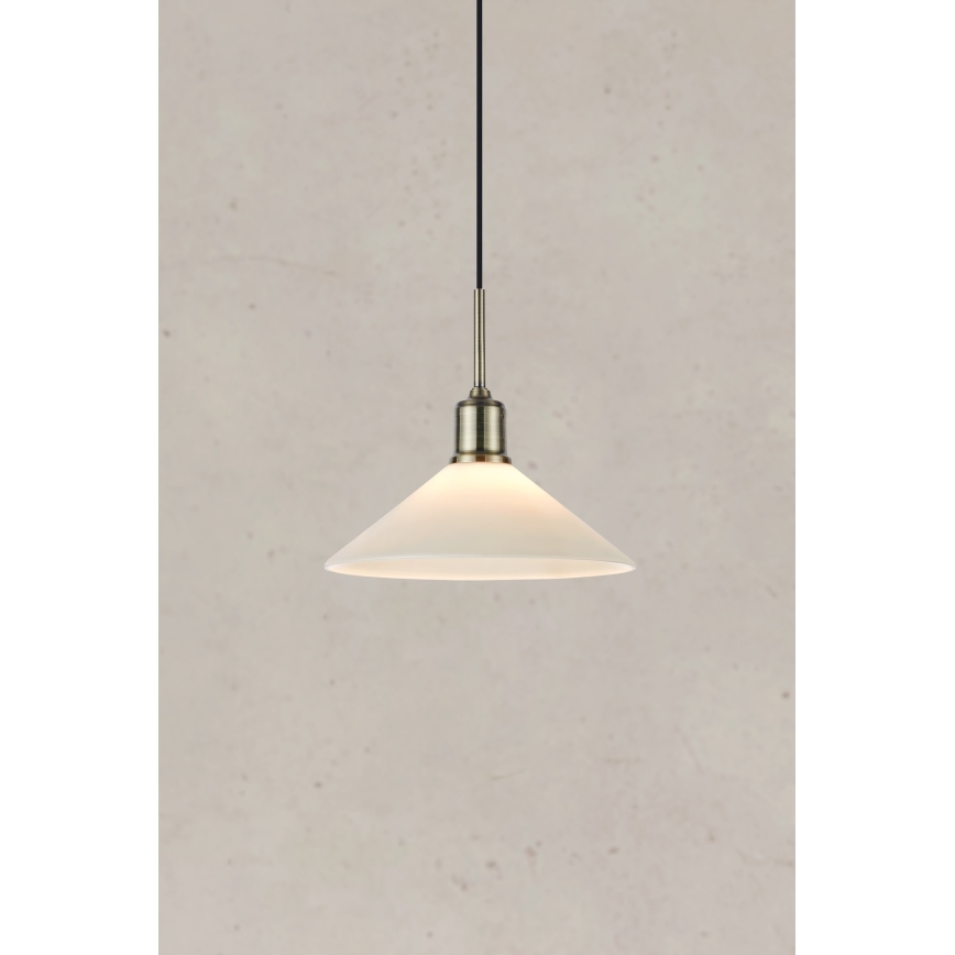 Markslöjd 108867 - Пендел VELA 1xE27/40W/230V месинг/бял