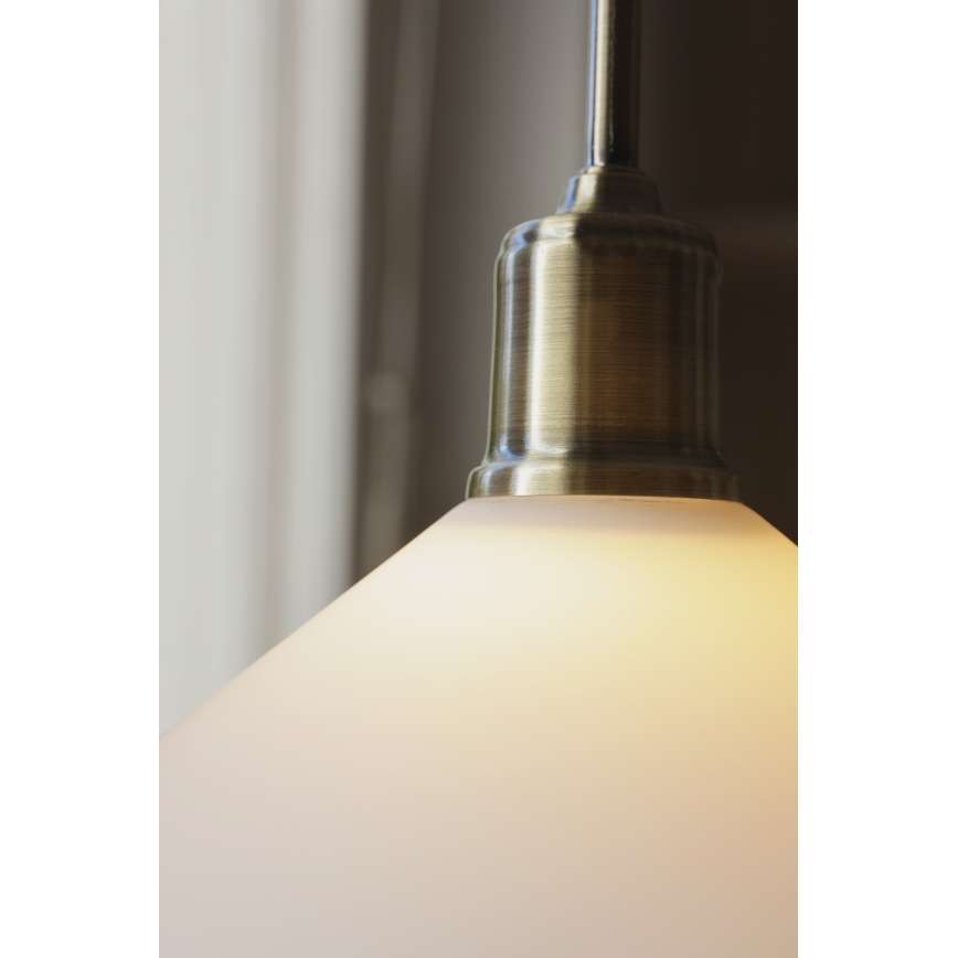 Markslöjd 108867 - Пендел VELA 1xE27/40W/230V месинг/бял