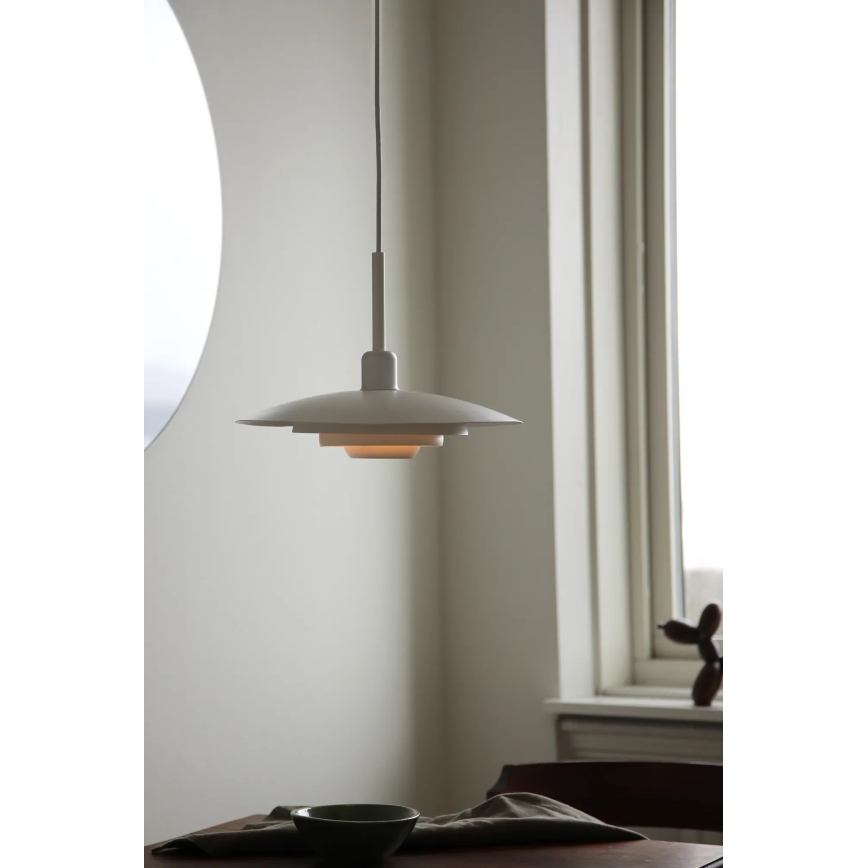 Markslöjd 108874 - Висяща лампа на кабел PINY 1xE27/60W/230V Ø 35 см бяла