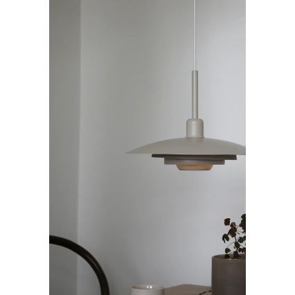 Markslöjd 108875 - Висяща лампа на кабел PINY 1xE27/60W/230V Ø 35 см бежова