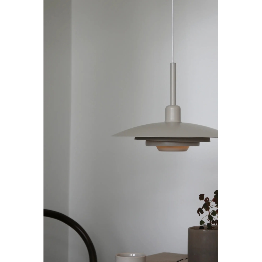 Markslöjd 108875 - Висяща лампа на кабел PINY 1xE27/60W/230V Ø 35 см бежова