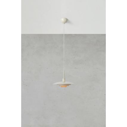 Markslöjd 108875 - Висяща лампа на кабел PINY 1xE27/60W/230V Ø 35 см бежова
