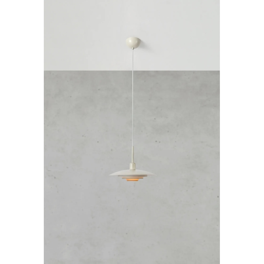 Markslöjd 108875 - Висяща лампа на кабел PINY 1xE27/60W/230V Ø 35 см бежова