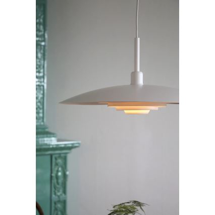 Markslöjd 108876 - Пендел с кабел PINY 1xE27/60W/230V, диаметър 57 см, бял