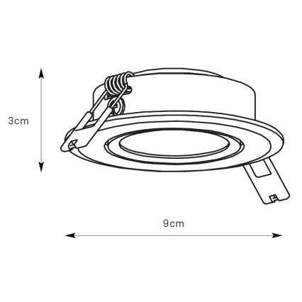 Markslöjd 108885 - Димируемо LED вградено таванно осветително тяло за баня PLUTO LED/4,9W/230V CRI 90 IP44 бяло