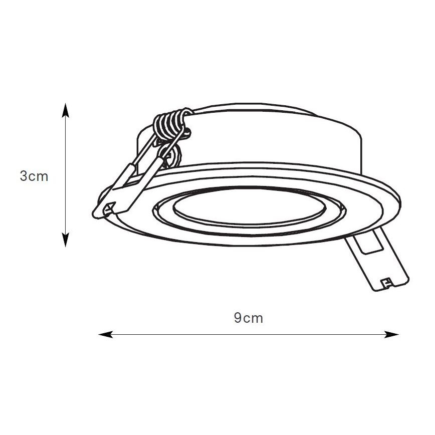 Markslöjd 108885 - Димируемо LED вградено таванно осветително тяло за баня PLUTO LED/4,9W/230V CRI 90 IP44 бяло