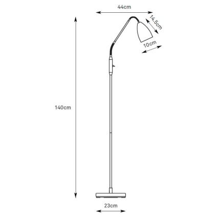 Markslöjd 108888 - LED димируема подова лампа PATRO LED/4,9W/230V CRI 90 сива