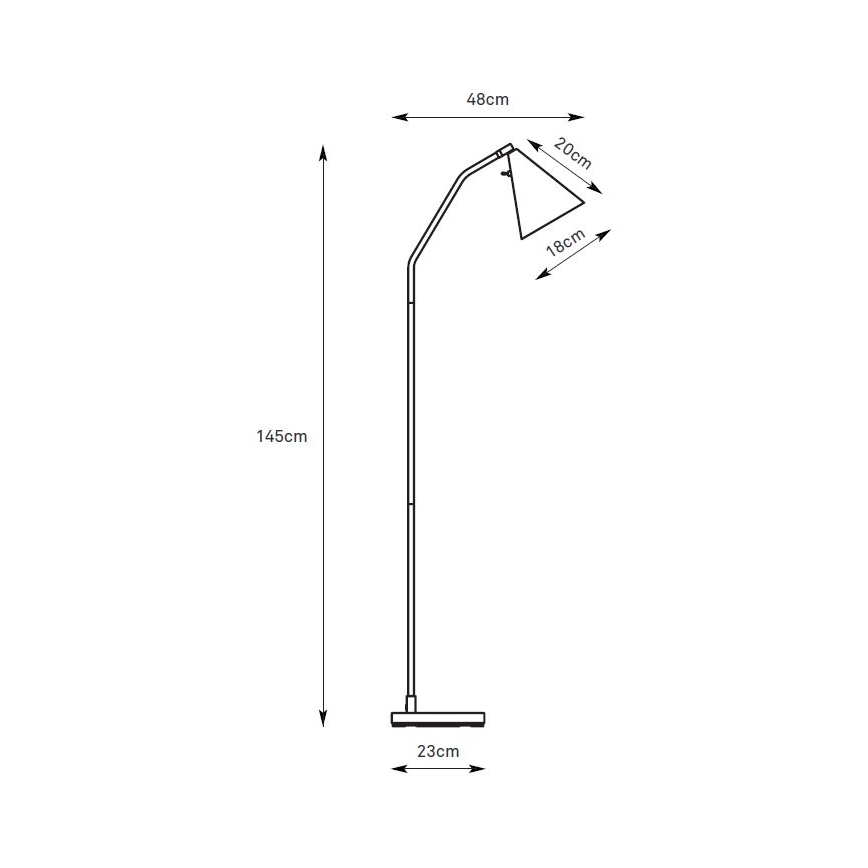Markslöjd 108889 - LED димируема подова лампа FUNIL LED/4,9W/230V CRI 90 черна
