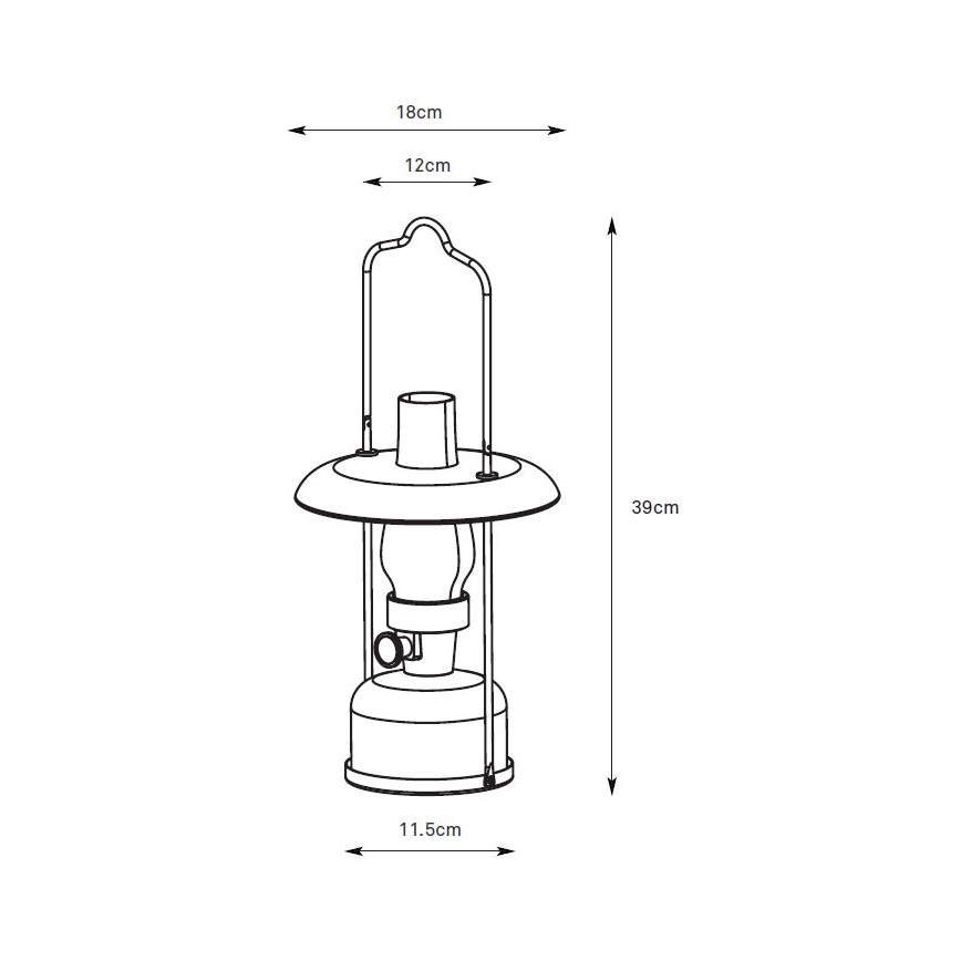 Markslöjd 108893 - LED димируема външна презареждаема настолна лампа FANOS LED/2,5W/3,7V 4000 mAh IP44 черна