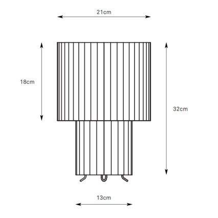 Markslöjd 108896 - Настолна лампа CATIS 1xE27/60W/230V 32 см, сива