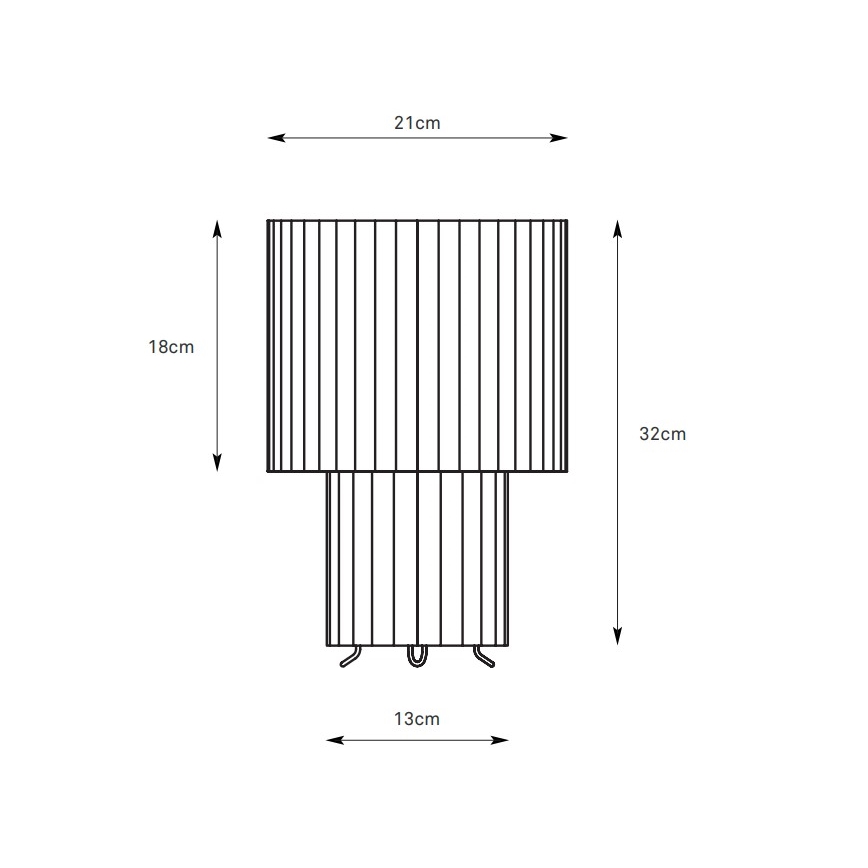 Markslöjd 108896 - Настолна лампа CATIS 1xE27/60W/230V 32 см, сива