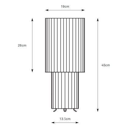 Markslöjd 108898 - Настолна лампа CATIS 1xE27/60W/230V 45 cm сива