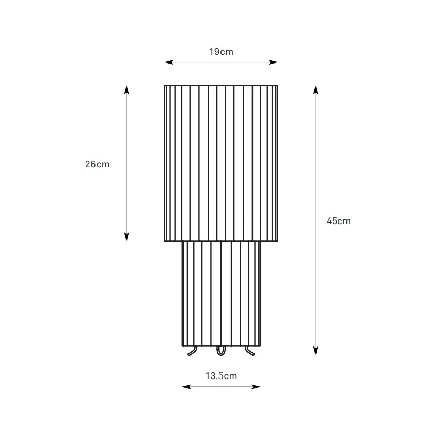 Markslöjd 108898 - Настолна лампа CATIS 1xE27/60W/230V 45 cm сива