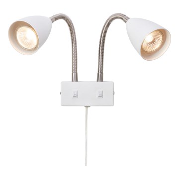 Markslöjd 108900 - Стенно точково осветително тяло CIRO 2xGU10/7W/230V бяло