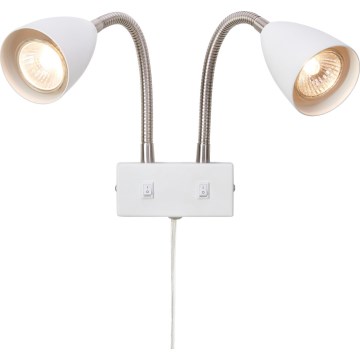 Markslöjd 108900 - Стенно точково осветително тяло CIRO 2xGU10/7W/230V бяло