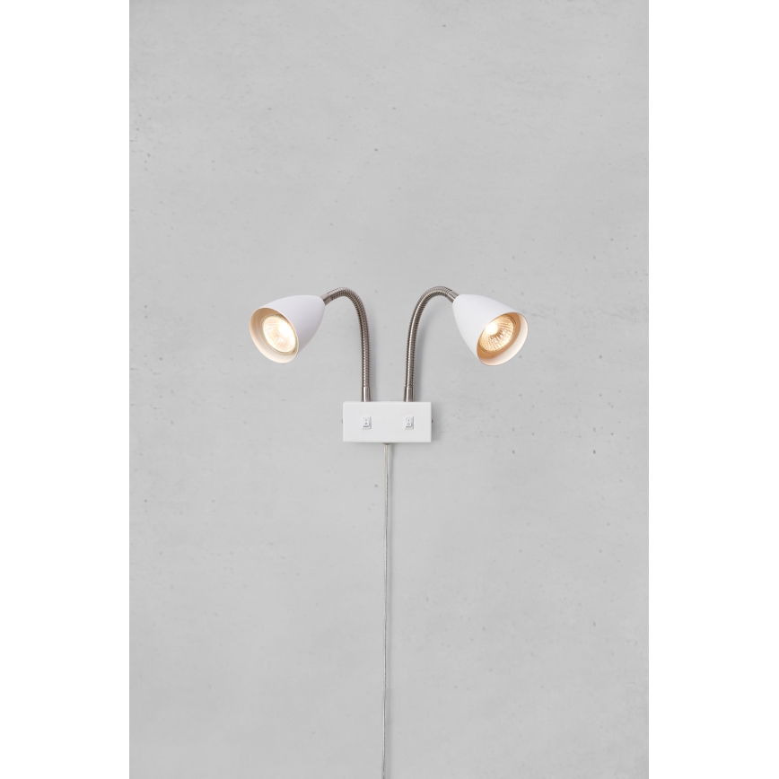 Markslöjd 108900 - Стенно точково осветително тяло CIRO 2xGU10/7W/230V бяло