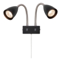 Markslöjd 108901 - Стенно точково осветително тяло CIRO 2xGU10/7W/230V черно