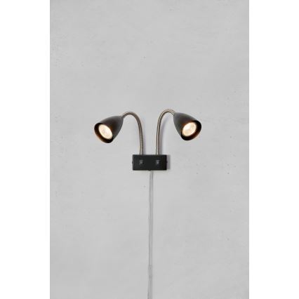 Markslöjd 108901 - Стенно точково осветително тяло CIRO 2xGU10/7W/230V черно