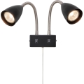 Markslöjd 108901 - Стенно точково осветително тяло CIRO 2xGU10/7W/230V черно