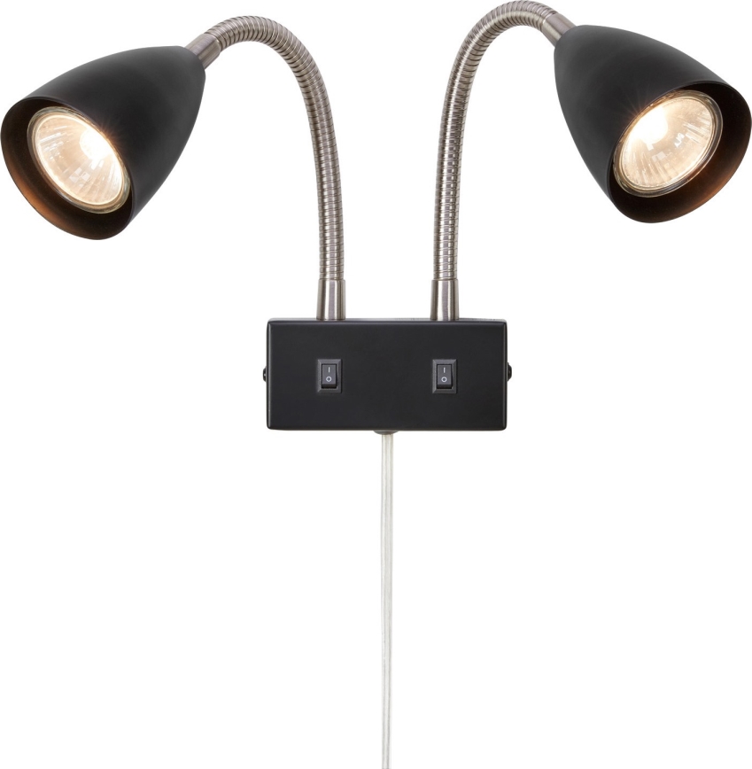 Markslöjd 108901 - Стенно точково осветително тяло CIRO 2xGU10/7W/230V черно