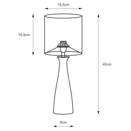 Markslöjd 108904 - Настолна лампа BIRILLO 1xE14/60W/230V бяла