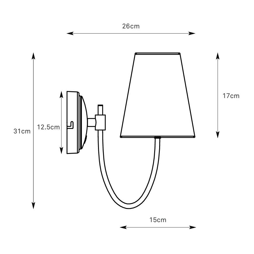 Markslöjd 108907 - Стенно осветително тяло AMAR 1xE14/40W/230V бежово/черно