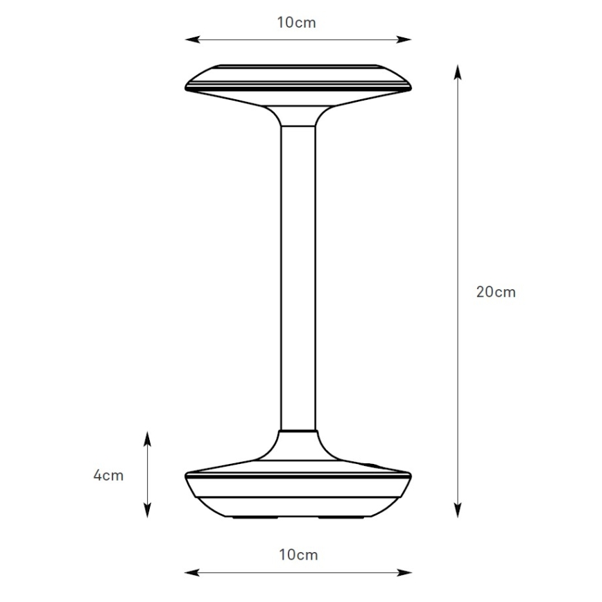 Markslöjd 108917 - LED Димируем екстериорен акумулаторен настолна лампа PETIT LED/2W/1800 mAh 2200/2700/3000K IP44 сив