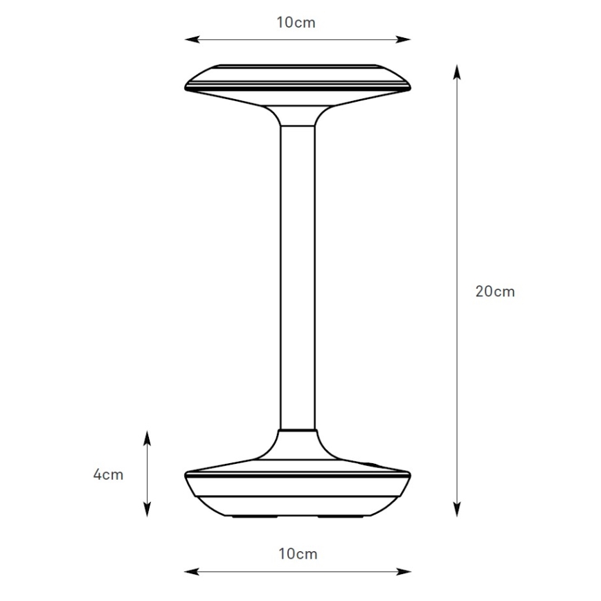 Markslöjd 108918 - LED Димируем екстериорен акумулаторен настолна лампа PETIT LED/2W/1800 mAh 2200/2700/3000K IP44 черен
