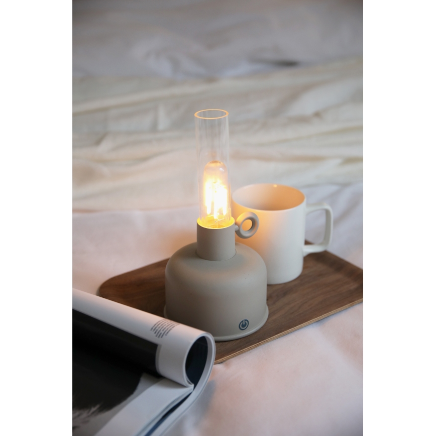 Markslöjd 108921 - LED Димируем екстериорен акумулаторен настолна лампа ASTRID LED/2W/1200 mAh IP44 сив