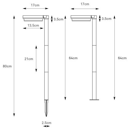 Markslöjd 108953 - Димируема соларна LED лампа FRAME LED/2W/3,7V 4000 mAh IP44 черна