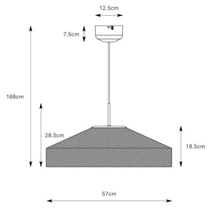 Markslöjd 108955 - Полилей на кабел ALIA 1xE27/60W/230V лен/черен