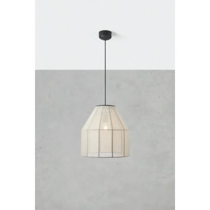 Markslöjd 108956 - Пендант на кабел AIKO 1xE27/60W/230V лен/черен