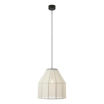 Markslöjd 108956 - Висяща лампа на кабел AIKO 1xE27/60W/230V диам. 37 см кремав/черен